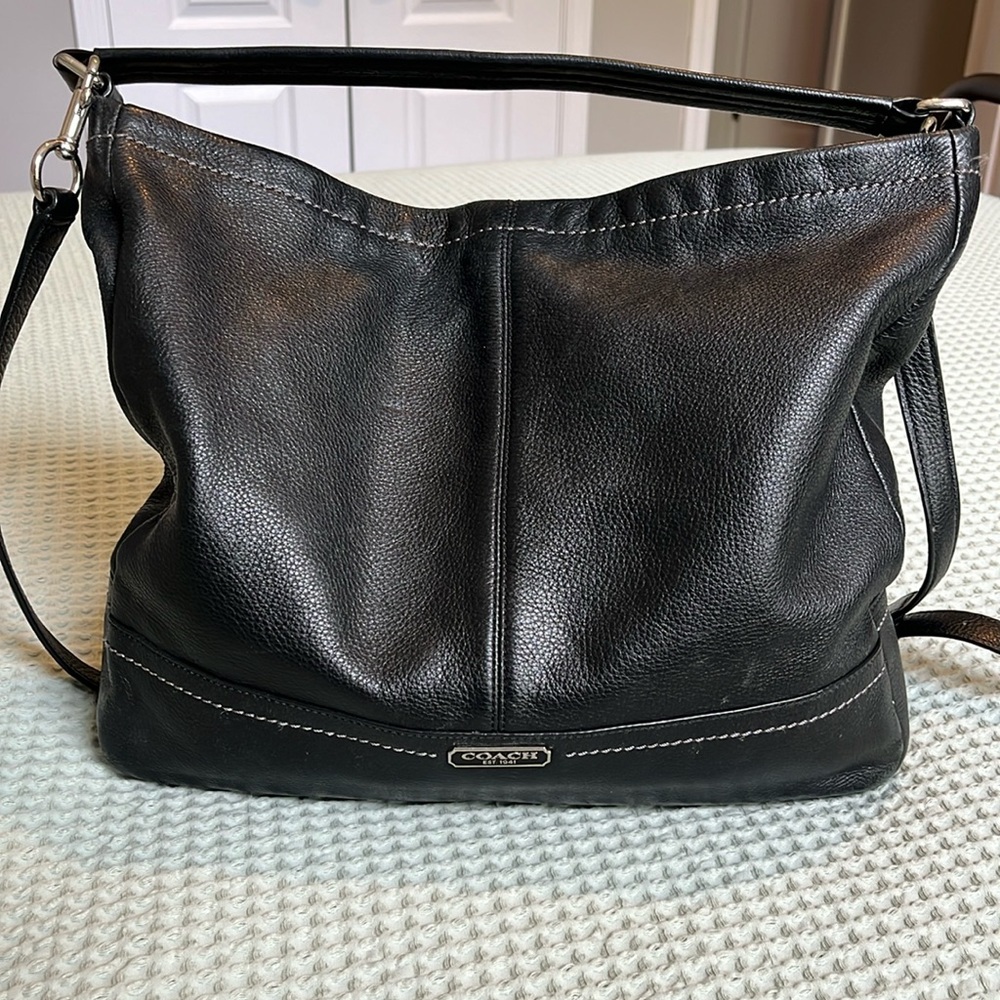 Coach Park Hobo Satchel in black pebble leather - No. G1381-F23293